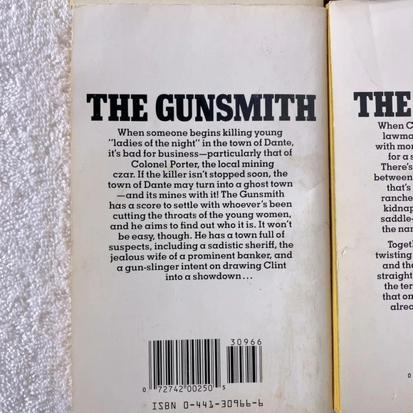 Vintage The Gunsmith All Action Western Romance Novel x4 - Picture 12 of 14
